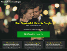 Tablet Screenshot of phoenixprofessionalsingles.com